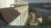 Archiv Foto Webcam Passau: Blick von der Veste Oberhaus auf Donau und Altstadt 16:00