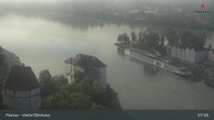 Archiv Foto Webcam Passau: Blick von der Veste Oberhaus auf Donau und Altstadt 07:00