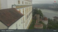 Archiv Foto Webcam Passau: Blick von der Veste Oberhaus auf Donau und Altstadt 07:00