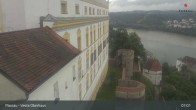 Archiv Foto Webcam Passau: Blick von der Veste Oberhaus auf Donau und Altstadt 07:00
