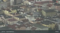Archiv Foto Webcam Passau: Blick von der Veste Oberhaus auf Donau und Altstadt 08:00