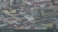Archiv Foto Webcam Passau: Blick von der Veste Oberhaus auf Donau und Altstadt 08:00