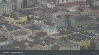 Archiv Foto Webcam Passau: Blick von der Veste Oberhaus auf Donau und Altstadt 12:00