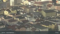 Archiv Foto Webcam Passau: Blick von der Veste Oberhaus auf Donau und Altstadt 08:00