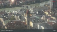 Archiv Foto Webcam Passau: Blick von der Veste Oberhaus auf Donau und Altstadt 10:00