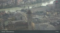 Archiv Foto Webcam Passau: Blick von der Veste Oberhaus auf Donau und Altstadt 16:00