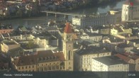 Archiv Foto Webcam Passau: Blick von der Veste Oberhaus auf Donau und Altstadt 06:00