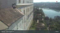 Archiv Foto Webcam Passau: Blick von der Veste Oberhaus auf Donau und Altstadt 07:00