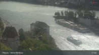 Archiv Foto Webcam Passau: Blick von der Veste Oberhaus auf Donau und Altstadt 10:00