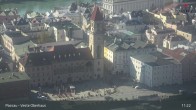 Archiv Foto Webcam Passau: Blick von der Veste Oberhaus auf Donau und Altstadt 10:00