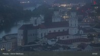 Archiv Foto Webcam Passau: Blick von der Veste Oberhaus auf Donau und Altstadt 06:00