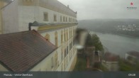 Archiv Foto Webcam Passau: Blick von der Veste Oberhaus auf Donau und Altstadt 08:00