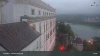 Archiv Foto Webcam Passau: Blick von der Veste Oberhaus auf Donau und Altstadt 02:00