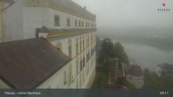 Archiv Foto Webcam Passau: Blick von der Veste Oberhaus auf Donau und Altstadt 08:00