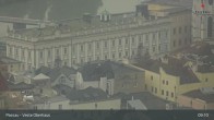 Archiv Foto Webcam Passau: Blick von der Veste Oberhaus auf Donau und Altstadt 08:00
