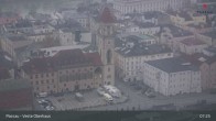 Archiv Foto Webcam Passau: Blick von der Veste Oberhaus auf Donau und Altstadt 06:00