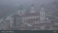 Archiv Foto Webcam Passau: Blick von der Veste Oberhaus auf Donau und Altstadt 07:00
