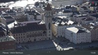 Archiv Foto Webcam Passau: Blick von der Veste Oberhaus auf Donau und Altstadt 12:00
