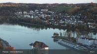 Archiv Foto Webcam Passau: Blick von der Veste Oberhaus auf Donau und Altstadt 02:00