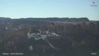 Archiv Foto Webcam Passau: Blick von der Veste Oberhaus auf Donau und Altstadt 08:00