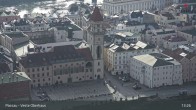 Archiv Foto Webcam Passau: Blick von der Veste Oberhaus auf Donau und Altstadt 12:00