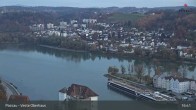 Archiv Foto Webcam Passau: Blick von der Veste Oberhaus auf Donau und Altstadt 04:00