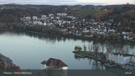 Archiv Foto Webcam Passau: Blick von der Veste Oberhaus auf Donau und Altstadt 18:00
