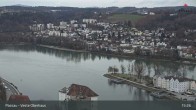 Archiv Foto Webcam Passau: Blick von der Veste Oberhaus auf Donau und Altstadt 15:00