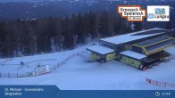 Archiv Foto Webcam St. Michael - Blick Bergstation Sonnenbahn Gondel 18:00