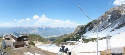Archiv Foto Webcam Axams: Blick vom Birgitzköpflhaus 13:00