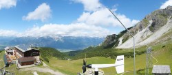 Archiv Foto Webcam Axams: Blick vom Birgitzköpflhaus 13:00