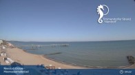 Archived image Webcam Timmendorfer Beach: View Meerwasserhallenbad 08:00