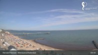 Archived image Webcam Timmendorfer Beach: View Meerwasserhallenbad 08:00