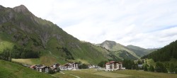 Archiv Foto Webcam Samnaun: Blick auf das Dorf 13:00