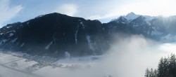 Archiv Foto Webcam Mayrhofen im Zillertal: Blick vom Gasthof Zimmereben 09:00