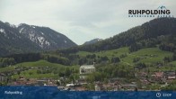 Archiv Foto Webcam Panorama Ruhpolding: Ort und Berge 12:00