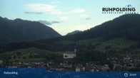 Archiv Foto Webcam Panorama Ruhpolding: Ort und Berge 18:00