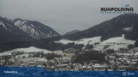 Archiv Foto Webcam Panorama Ruhpolding: Ort und Berge 14:00