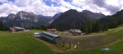 Archived image Webcam Brandnertal Valley - Top Station Palüd 13:00