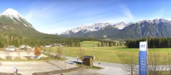 Archiv Foto Webcam Leutasch Moos - Rödlach Parkplatz 07:00