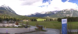 Archiv Foto Webcam Leutasch Moos - Rödlach Parkplatz 11:00