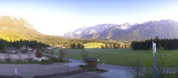 Archiv Foto Webcam Leutasch Moos - Rödlach Parkplatz 06:00