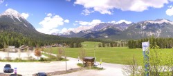 Archiv Foto Webcam Leutasch Moos - Rödlach Parkplatz 11:00