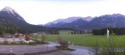 Archiv Foto Webcam Leutasch Moos - Rödlach Parkplatz 05:00