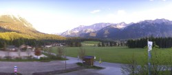 Archiv Foto Webcam Leutasch Moos - Rödlach Parkplatz 06:00