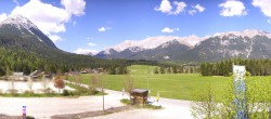 Archiv Foto Webcam Leutasch Moos - Rödlach Parkplatz 11:00