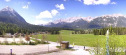 Archiv Foto Webcam Leutasch Moos - Rödlach Parkplatz 13:00