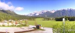 Archiv Foto Webcam Leutasch Moos - Rödlach Parkplatz 07:00