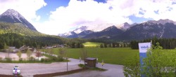 Archiv Foto Webcam Leutasch Moos - Rödlach Parkplatz 11:00