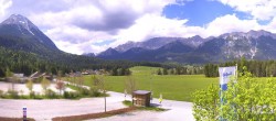 Archiv Foto Webcam Leutasch Moos - Rödlach Parkplatz 13:00